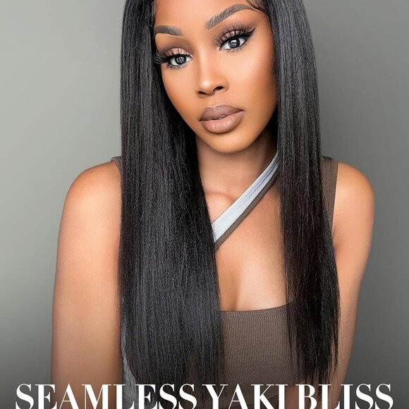 Yaki Straight Clip in Hair Extensions Real Human Hair For Women 100% Unprocessed - Picture 2 of 8